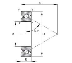 ǽ|S BSB030062-2RS-T, | a = 60ƹɂ(c)ܷ