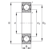 S 6000-C-2HRS, ă(ni)Y(ji)(gu)C (j) DIN 625-1 ˜ʵҪߴ磬ɂ(c)ܷ