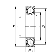 S 6203-2Z, (j) DIN 625-1 (bio)(zhn)Ҫߴ, ɂ(c)g϶ܷ