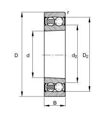 {(dio)S 2210-K-2RS-TVH-C3, (j) DIN 630 (bio)(zhn)Ҫߴ, FF 1:12ɂ(c)ܷ