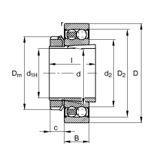 {(dio)S 2208-K-2RS-TVH-C3 + H308, (j) DIN 630  DIN 5415 (bio)(zhn)Ҫߴ, F׺;oɂ(c)ܷ