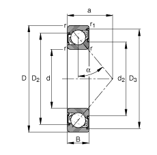 ǽ|S 7203-B-2RS-TVP, (j) DIN 628-1 (bio)(zhn)Ҫߴ|  = 40ɂ(c)ܷ