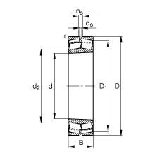 {(dio)ĝLS 22210-E1-K, (j) DIN 635-2 (bio)(zhn)Ҫߴ, FF 1:12