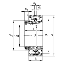 {(dio)ĝLS 230/750-K-MB + H30/750, (j) DIN 635-2 (bio)(zhn)Ҫߴ, F׺;o